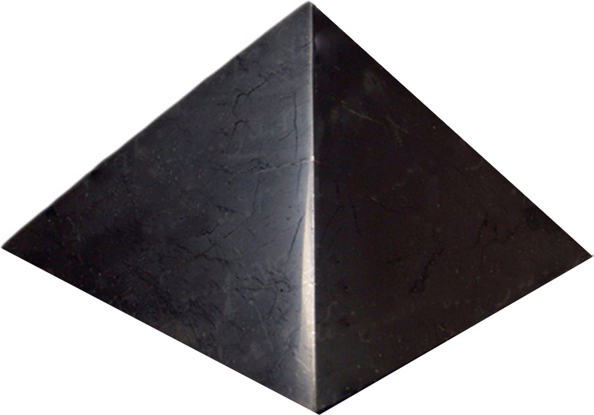 Shungite - shungit- shungiet piramide 5 cm 3 st. gepolijst