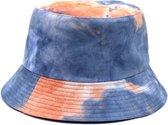 Bucket Hat Tie Dye Blauw Oranje