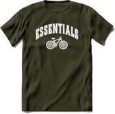 Bike EssentialsT-Shirt | Souvenirs Holland Kleding | Dames / Heren / Unisex Koningsdag shirt | Grappig Nederland Fiets Land Cadeau | - Leger Groen - S