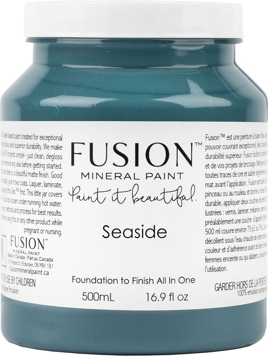 Fusion mineral paint - meubel verf - blauw - Acryl Verf - Seaside - 500 ml