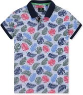 New Zealand Auckland - Polo Print Blauw - Modern-fit - Heren Poloshirt Maat XXL