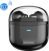 Originele Lenovo XT96 Ruisonderdrukking Semi-in-Ear Bluetooth-oortelefoon met transparante Jelly Charging Box (zwart)