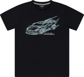 Automobili Lamborghini car t-shirt zwart maat 146/152