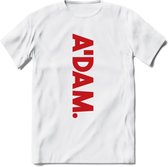 A'Dam Amsterdam T-Shirt | Souvenirs Holland Kleding | Dames / Heren / Unisex Koningsdag shirt | Grappig Nederland Fiets Land Cadeau | - Wit - M