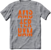 Amsterdam T-Shirt | Souvenirs Holland Kleding | Dames / Heren / Unisex Koningsdag shirt | Grappig Nederland Fiets Land Cadeau | - Donker Grijs - Gemaleerd - M