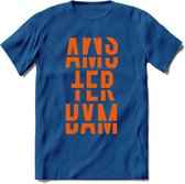 Amsterdam T-Shirt | Souvenirs Holland Kleding | Dames / Heren / Unisex Koningsdag shirt | Grappig Nederland Fiets Land Cadeau | - Donker Blauw - XL