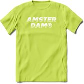 Amsterdam T-Shirt | Souvenirs Holland Kleding | Dames / Heren / Unisex Koningsdag shirt | Grappig Nederland Fiets Land Cadeau | - Groen - M