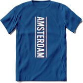 Amsterdam T-Shirt | Souvenirs Holland Kleding | Dames / Heren / Unisex Koningsdag shirt | Grappig Nederland Fiets Land Cadeau | - Donker Blauw - XXL