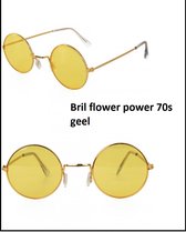 Lunettes flower power 70s jaune - John lennon lunettes beatles autour des années 70 et 80 disco peace flower power happy together toppers