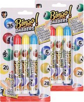 6 x Bingo stiften/markers - Blauw - Geel - Rood - Bingo Dabbers - bingo  markers -... | bol.com