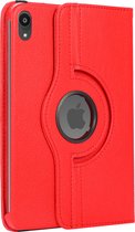 Case2go - Tablet hoes geschikt voor iPad Mini 6 (2021) - 8.3 Inch - Draaibare Book Case Cover - Rood
