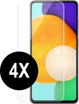 Samsung Galaxy A52 screenprotector - Volledige bedekking - Screen protector Samsung A52 - Beschermglas - Glasplaatje - 4 stuks