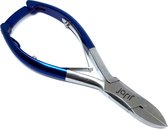 jarif - nagelknipper - nageltang - nagelschaar - rechte bek - rvs - 14 cm - blauw