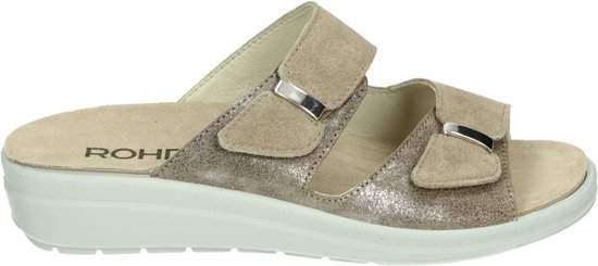 Rohde 5732 - Dames slippers - Kleur: Wit/beige - Maat: 42