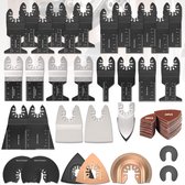 Merkloos - 72 Stks Oscillerende Multitool Zaagbladen Set - Universeel Multifunctioneel Oscillerend Gereedschap Accessoires - voor Fein Multimaster, Bosch, Dewalt, Makita, Milwaukee, Black & D