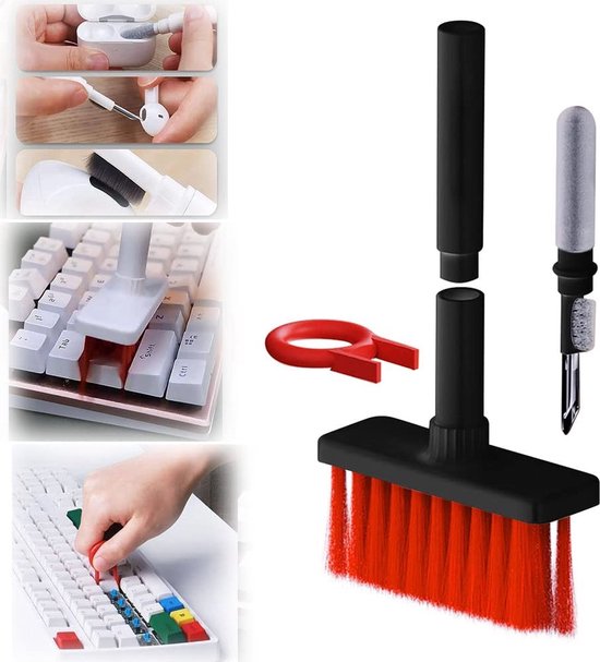 5-in-1 Multifunctionele schoonmaakset - Multitool - Keyboard cleaner - Toetsenbord reiniger - Geschikt voor Airpods - cleaning set - Keycap puller - ANG Sales