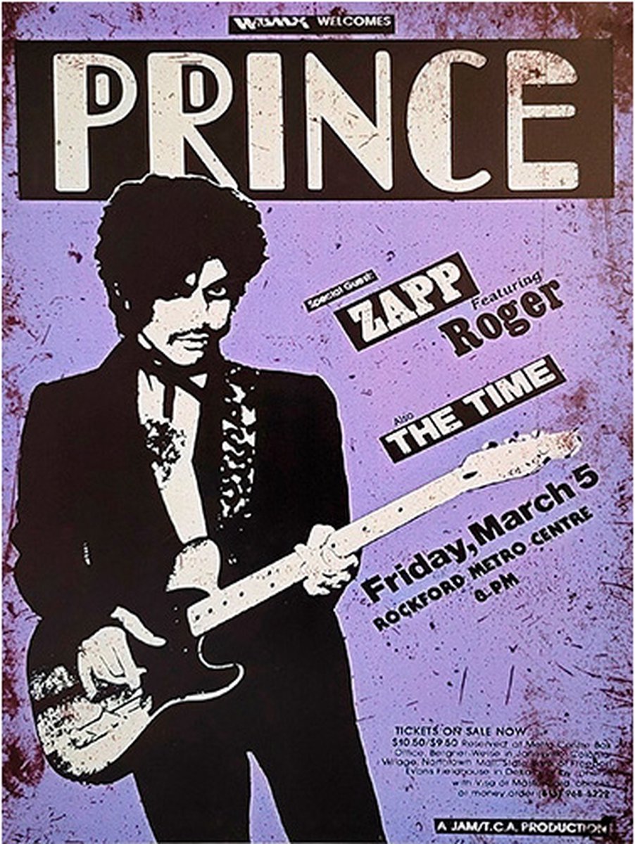 Signs-USA - Concert Sign - metaal - Prince - 30 x 40 cm