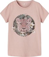 Name it t-shirt meisjes - roze - NKFhilea - maat 122/128