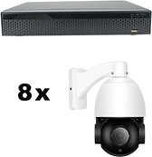 Beveiligingscamera set Sony 8x PTZ Dome camera 8MP UltraHD 4K