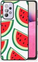 Hoesje Bumper Geschikt voor Samsung Galaxy A33 5G Telefoon Hoesje met Zwarte rand Watermelons