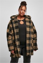 Urban Classics Winterjas -XS- Oversized Check Sherpa Beige