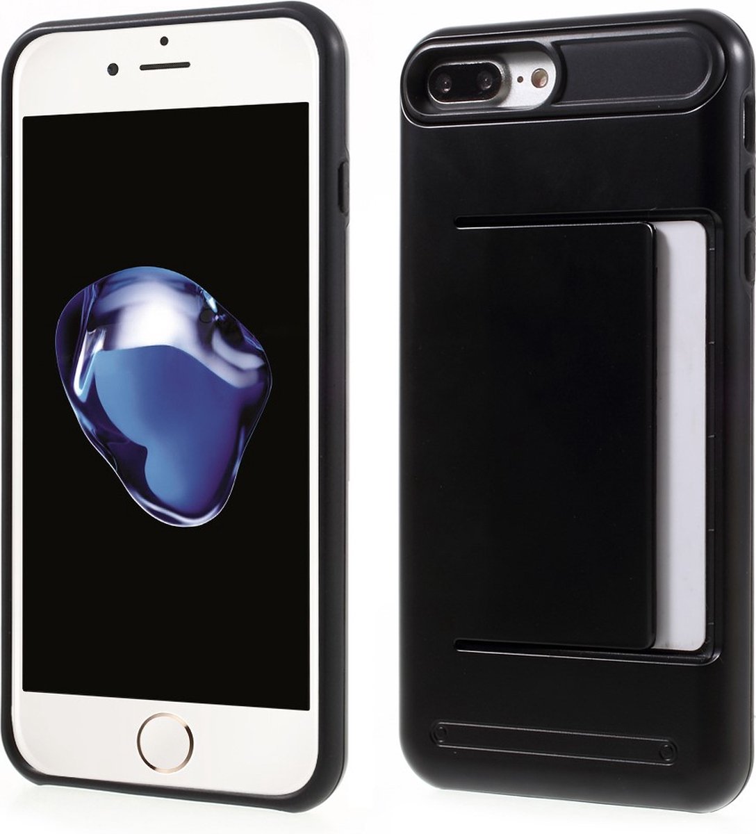 Peachy Zwarte pasjesklem hoesje geschikt voor iPhone 7 Plus 8 Plus