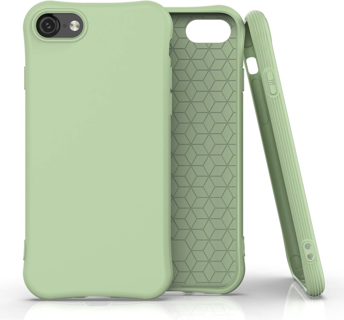 Peachy Soft case TPU hoesje geschikt voor iPhone 7, iPhone 8 en iPhone SE 2020 SE 2022 - groen