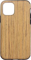 Peachy Wood Texture kunststof hout hoesje voor iPhone 12 Pro Max - bruin
