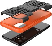 Peachy Hybride standaard case shockproof hoesje iPhone 11 - Oranje
