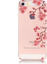 Peachy Bloesem TPU iPhone 5 5s SE 2016 hoesje cover - Doorzichtig - Bloemtakken - Bloemen