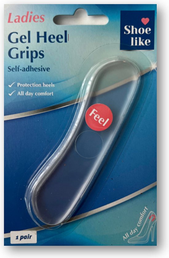 Hiel Grips - Hiel Grips - Gel - Gel hiel grips pads - Doorzichtig - Antislip - Comfort - 1 set - Schoenen - Hakken - Hiel Grips - Dames.