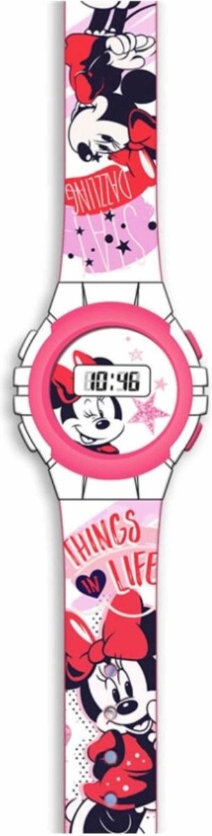 Disney Horloge Minnie Meisjes 29 Cm Roze-wit