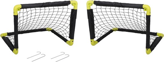 2x Opvouwbaar voetbaldoel 50 cm – Inklapbare voetbaldoelen – Kinderspeelgoed – Buitenspeelgoed