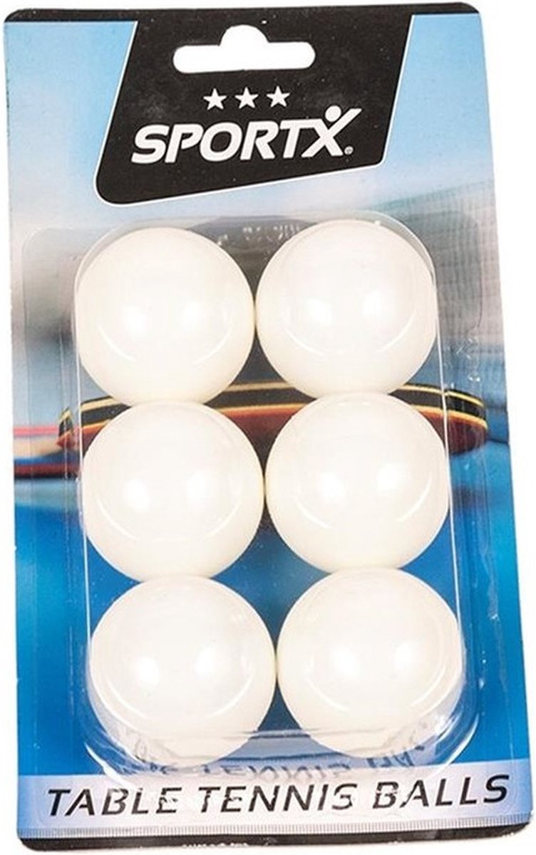 SportX Tafeltennisballen 6 op Blister