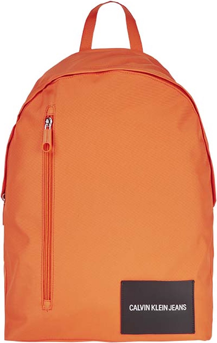 Calvin Klein Round Backpack 43W/Front Zip Orange
