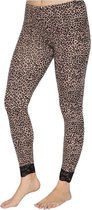 Legging coton femme - Legging Tiktok - Legging coton super sexy dentelle rayée - Collection femme taille haute 130 - Imprimé léopard - Taille standard / Taille unique