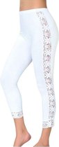 Legging- Dames katoen legging 122- Zwart- Maat 36/38 One Size