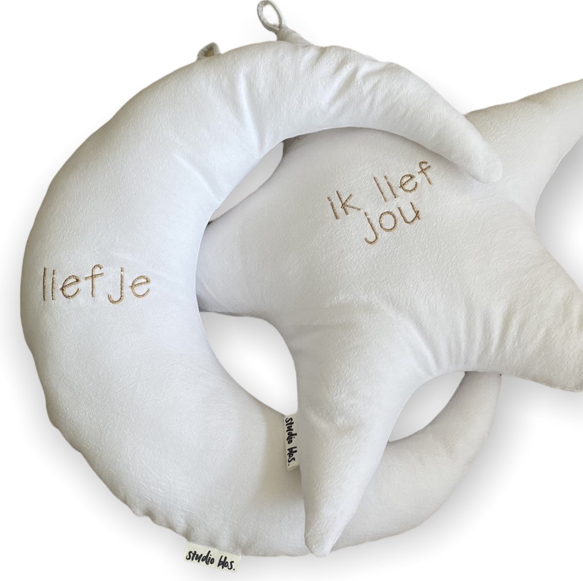 Goedkoopste Knuffel Ster - 40 cm - Gepersonaliseerd - Off White - Knuffel Kussen