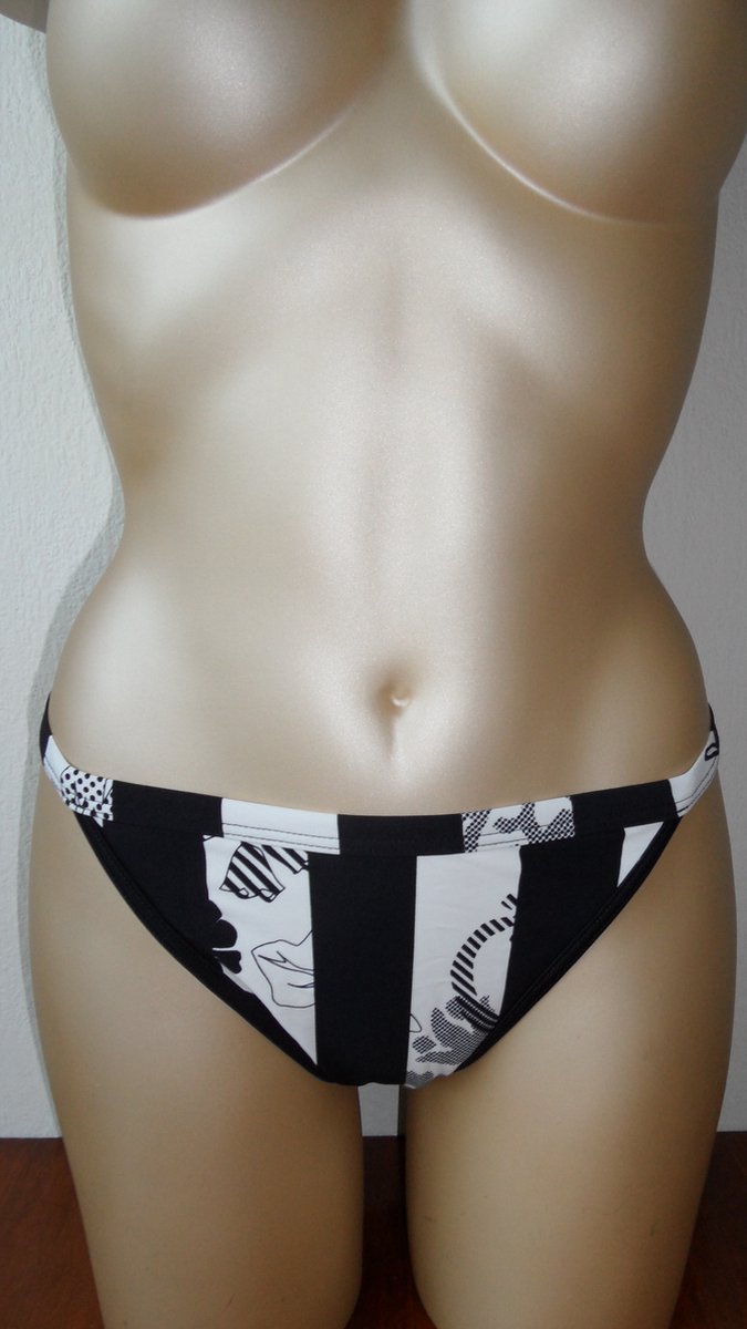 Marlies Dekkers Sundressed Mrs Robinson - bikinislip - zwart en wit - maat L