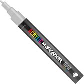 MTN Acrylic Marcador - Verfstift - fijne punt van 0,5 mm - permanent - Zilver