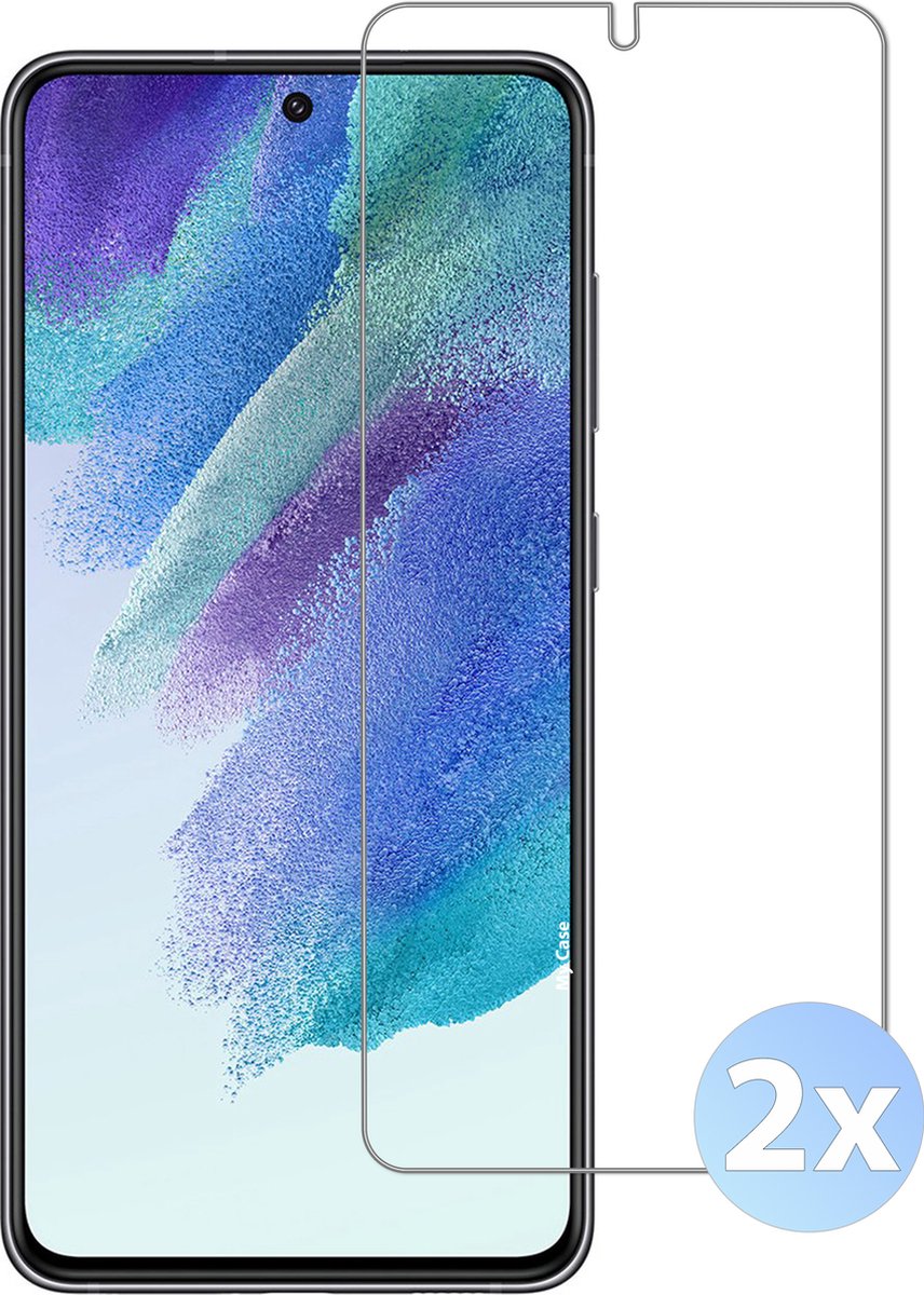 Geschikt voor Samsung S21 FE Screenprotector Tempered Gehard glas - 2 stuks beschermglas