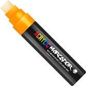 MTN Acrylic Marcador - Verfstift - brede punt van 15 mm - permanent - Neon Oranje