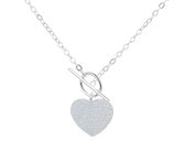 Ketting dames | zilveren dames ketting | 925 zilver | dames ketting met hart | liefdescadeau | love ketting | cadeau voor vrouw | valentijn | valentijnscadeautje