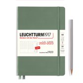 Leuchtturm1917 - agenda - 2022/2023 - academische weekplanner - 18 maanden - a5 - 14,5 x 21 cm - hardcover - olijf groen