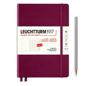 Leuchtturm1917 - agenda - 2022/2023 - weekplanner + notities - 18 maanden - a5 - 14,5 x 21 cm - hardcover -bordeaux rood