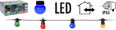 Oneiro’s Luxe Feestverlichting 10 gekleurde LED-lampen - 8 lichtfuncties - Tuinverlichting - Lichtsnoer voor buiten - zwart - prikspot – LED – zomer – tuinverlichting