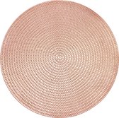 Krumble - Napperons de table - Sous-verre - Rond - PVC - Protège-table - Sous-verre - Résistant à la chaleur - Set de table décoratif - Rond - Or rose - 37 cm