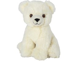 foto van Nature planet pluche knuffel ijsbeer - wit - 16 cm - ijsberen - pooldieren knuffel - speelgoed dieren