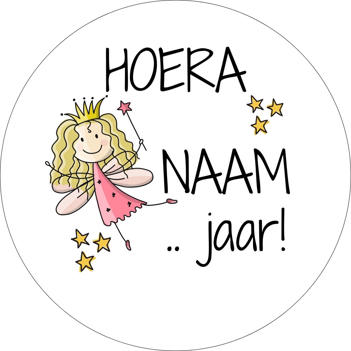 20 x Stickers Met Naam Leeftijd | Verjaardag Fee Prinses | Gepersonaliseerd | Sluitstickers | Kinderfeest Traktatie — afbeelding 4