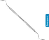 BeautyTools Pedicure Instrument - Verwijderen van Kalk en Vuil onder de Nagels, Nagelhoeken en Proper maken van Nagelwallen - Twee Puntige Haken  (16 cm) - Inox (NC-0621)